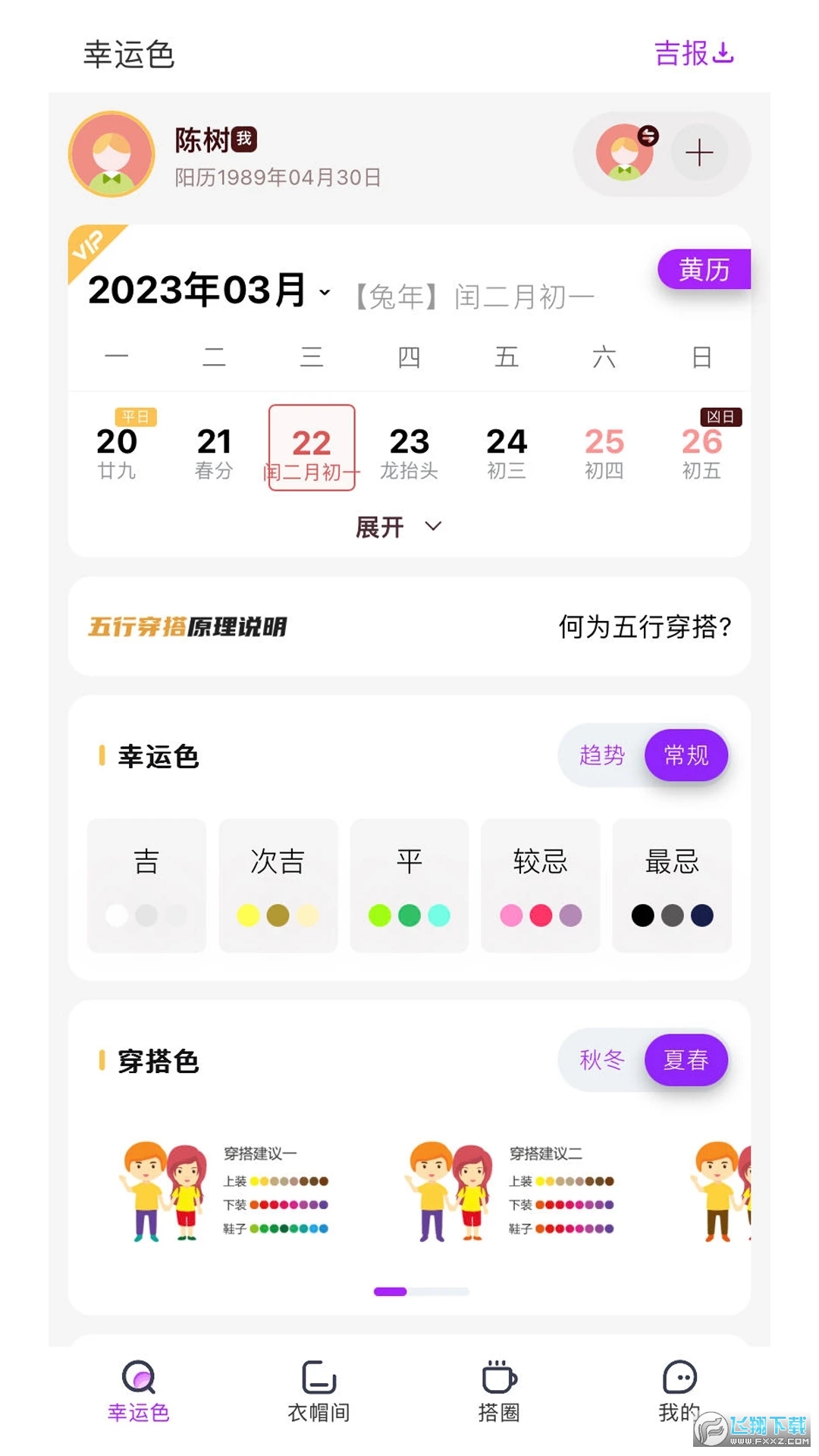 五行穿搭(五行穿衣指南每天app)
